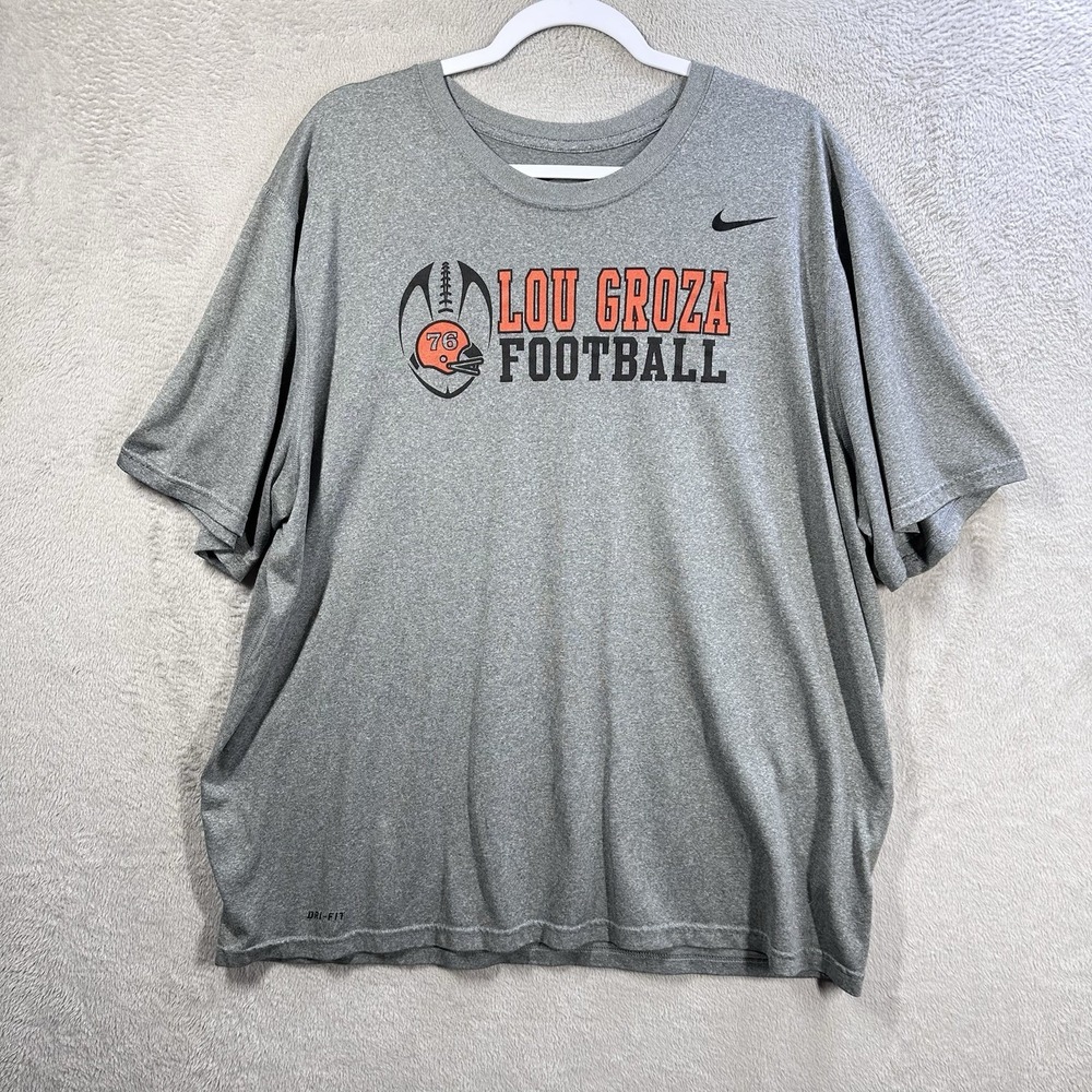 Nike Cleveland Browns Lou Groza T-shirt Men's 2XL Gray Dri-Fit